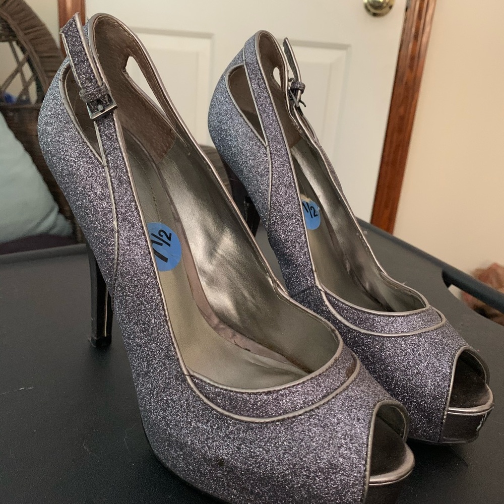 Guess sparkle blue heels
